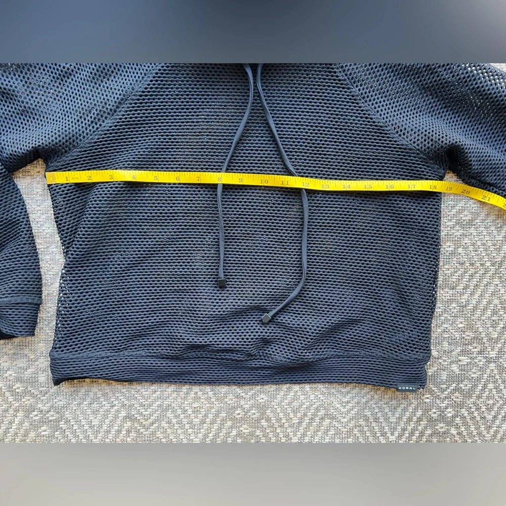 Koral Pump Black Net‎ Mesh Sweatshirt Pullover Womens Size M Athleisure